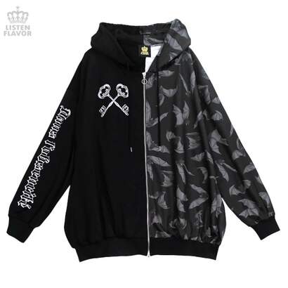 double zipper hoodie
