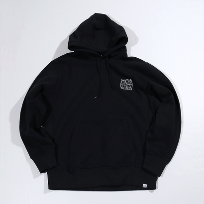 embroidered black hoodie