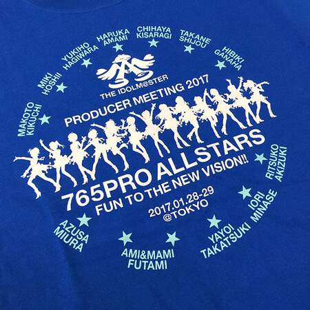 Idolm Ster Producer Meeting 17 Official T Shirt Blue Bandai Namco Entertainment Tokyo Otaku Mode