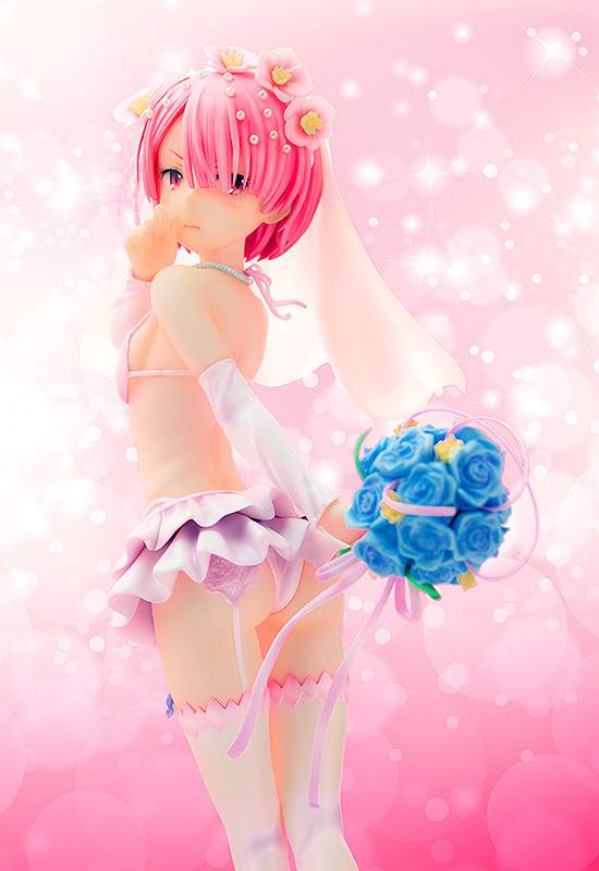 Anime Re Life In a Different World From Zero Ram Wedding Dress PVC Figure Model