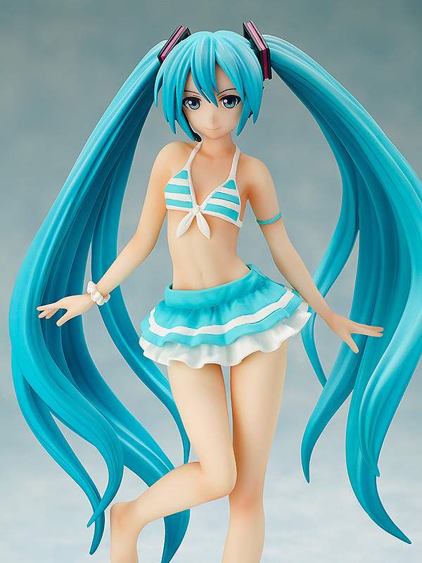 NEW Character Vocal Series 01 Hatsune Miku Swimsuit Ver 1/12Scale Pvc Figure /B1