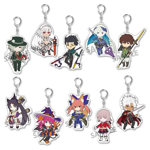 T1363 Anime Fate/Grand Order rubber Keychain Key Ring Straps Rare cosplay 