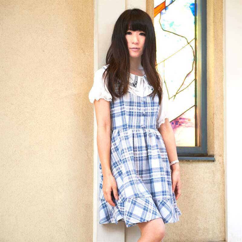 checkered pinafore