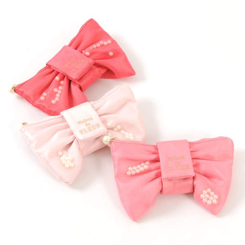 Bezighouden zwart Moeras Maison de FLEUR Pink Ribbon & Pearls Pouch - Tokyo Otaku Mode (TOM)