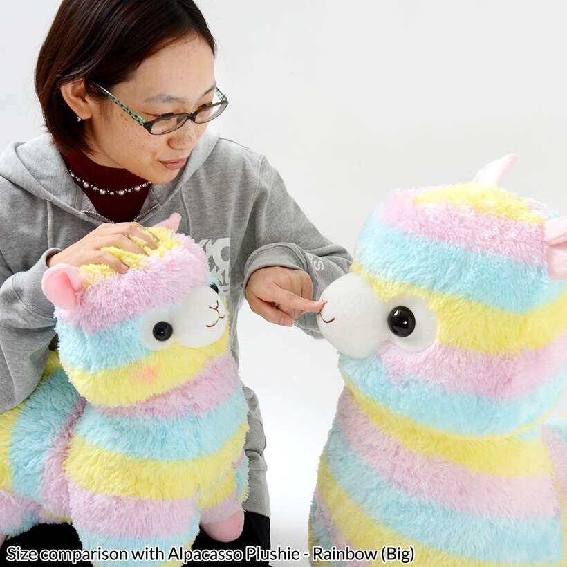 giant stuffed rainbow llama