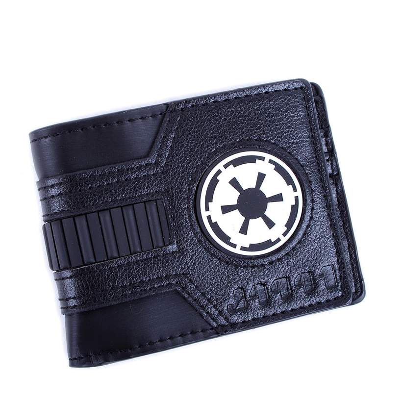 NEW Star Wars Wallet Galactic Empire Logo Metal Badge Boxed White Bi-Fold 