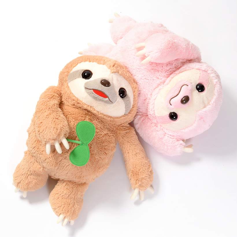 Namakemono no Mikke 15'' Gray Sloth w/ Tongue Sticking Out Amuse Prize Plush NEW 