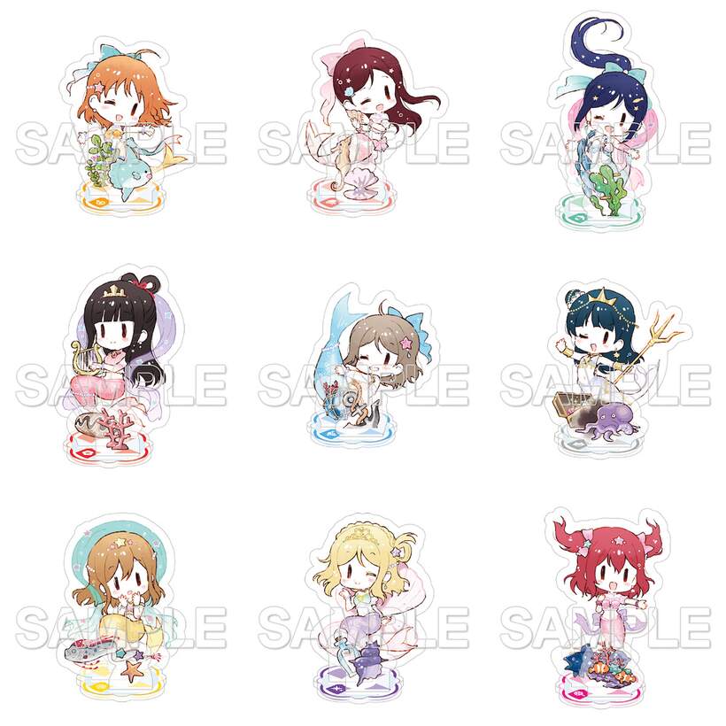 Love Live School Idol Diary 9 Mermaids Acrylic Stand Collection Kadokawa Tokyo Otaku Mode Tom