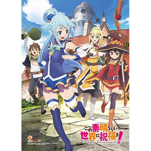 Konosuba Aqua Darkness Megumin Satou Kazuma Wall Scroll