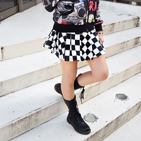 ACDC RAG Flag Flared Skirt: ACDC RAG - Tokyo Otaku Mode (TOM)