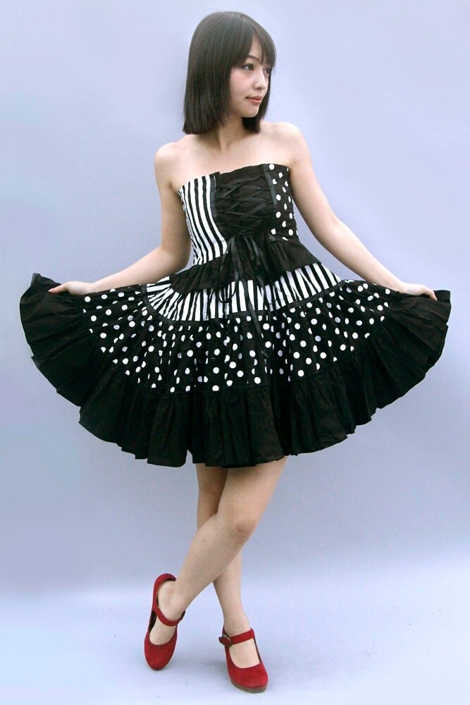 ACDC RAG Dots & Stripes Dress - Tokyo Otaku Mode (TOM)
