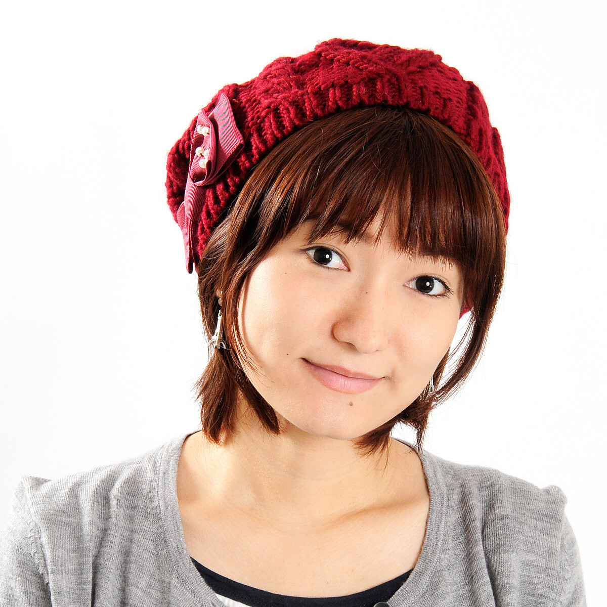 tunagute(ツナグテ) PON!PON!ribbon beret Mignon Minette Pearly Ribbon Beret - Tokyo Otaku Mode (TOM)