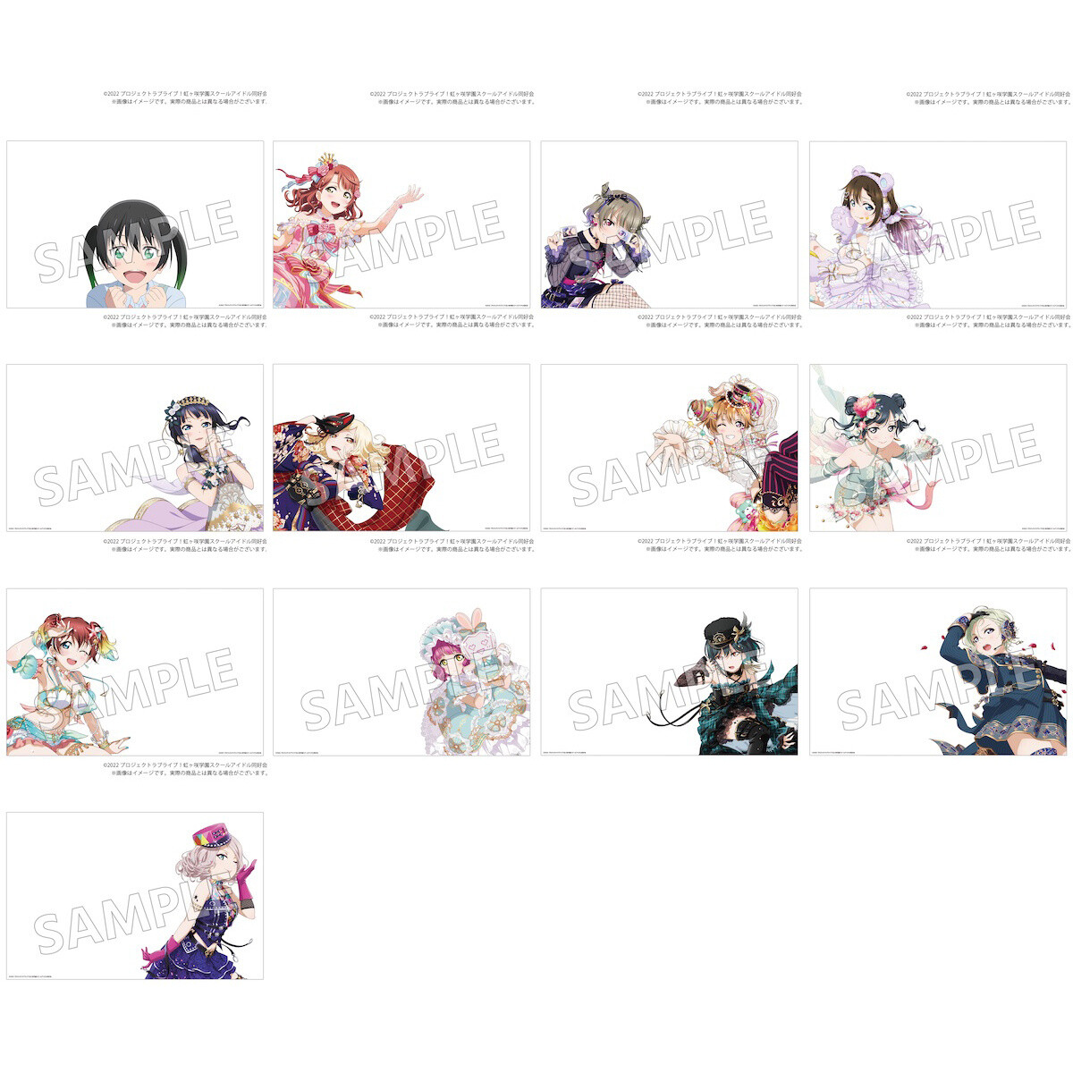 Love Live! Nijigasaki High School Idol Club Nijigasaki High School Store  Supporting My Fave Transparent Sheet Collection