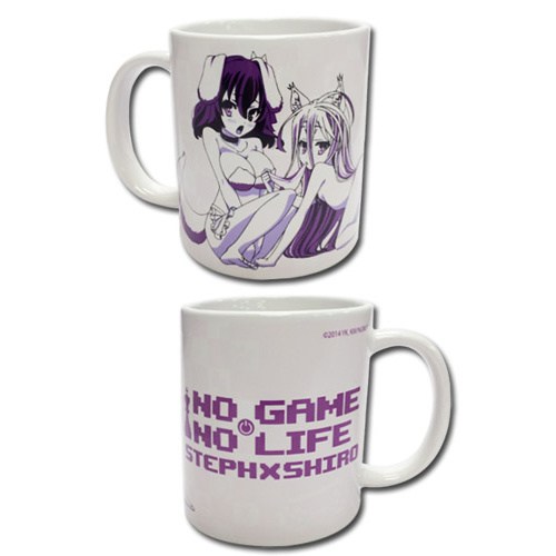 Mug Café Manga No Game No Life - 325 Ml, Céramique Blanche - Personnalisé, Fabriqué En France