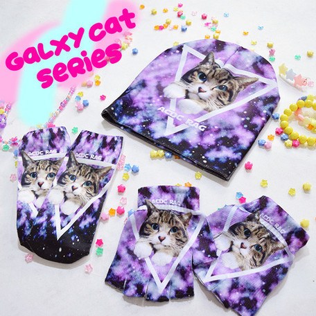 ACDC RAG Galaxy Cat Fingerless Gloves: ACDC RAG - Tokyo Otaku Mode (TOM)