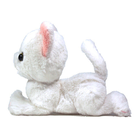 white cat plush animal