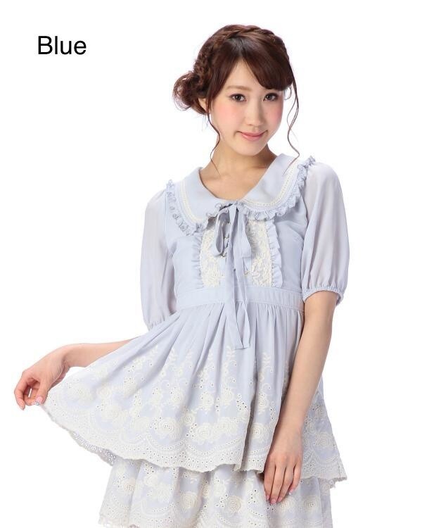 LIZ LISA Embroidered Top: LIZ LISA - Tokyo Otaku Mode (TOM)