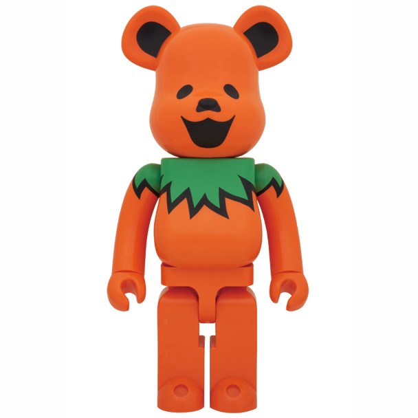 レアLovebug;Grateful dead bear BE@RBRICK Grateful Dead Dancing Bear: Orange Ver. 1000%: MEDICOM