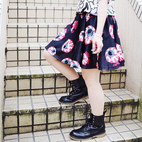 ACDC RAG Eyeball Flared Skirt - Tokyo Otaku Mode (TOM)