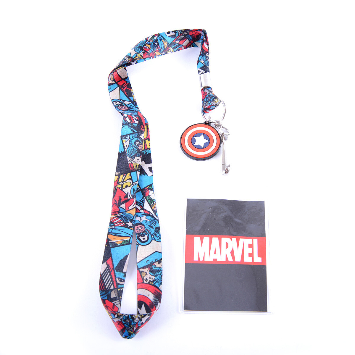 Captain America Lanyard w/ Rubber Logo Charm: Marvel - Tokyo