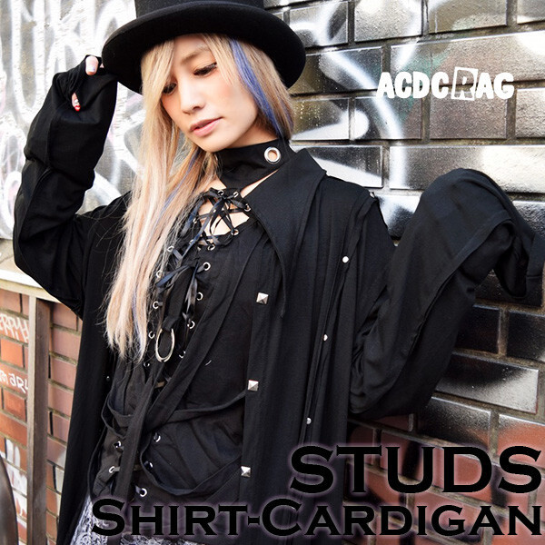 ACDC RAG Studded Shirt-Style Cardigan - Tokyo Otaku Mode (TOM)