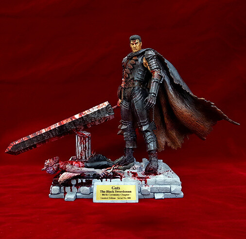GUTS BLACK SWORDSMAN Figure BERSERK Exclusive Edition ART OF WAR Bloody