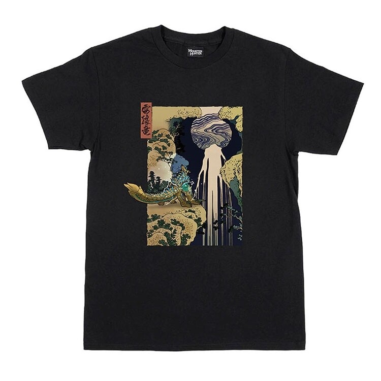 Monster Hunter Ukiyo-e Zinogre x Kiso Waterfall T-Shirt: Capcom - Tokyo ...