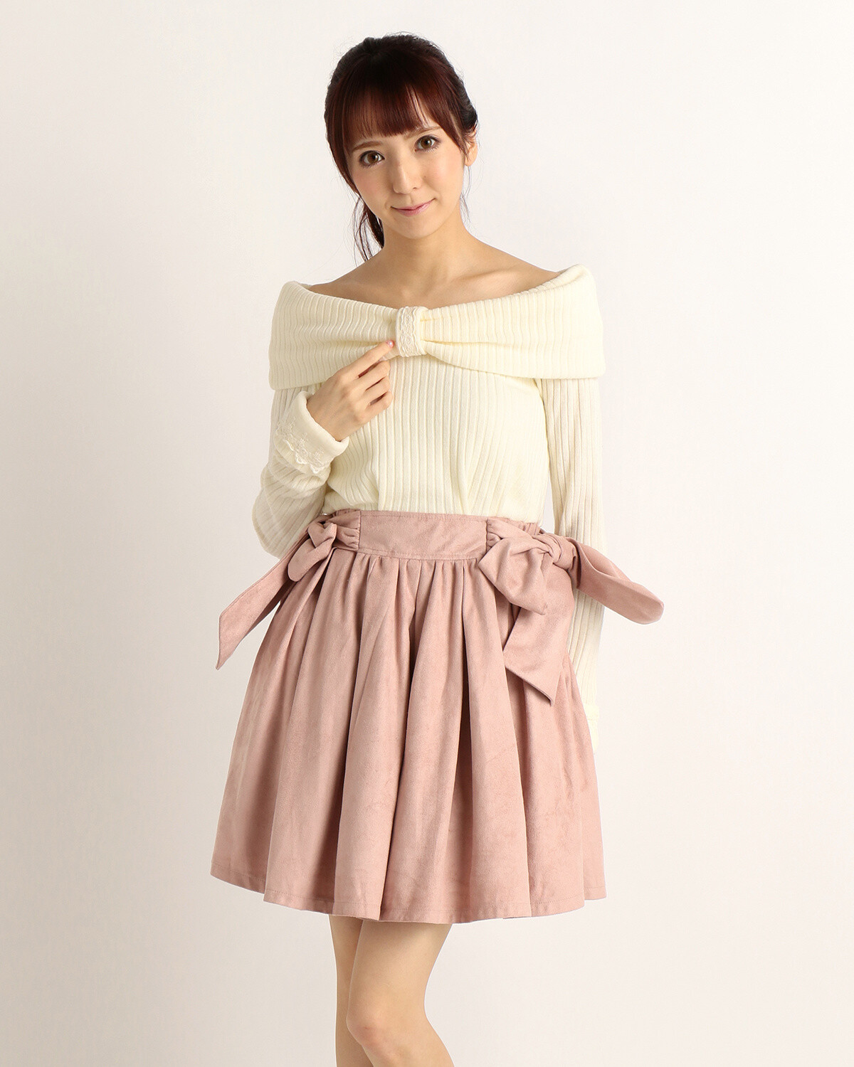 LIZ LISA Big Ribbon Ribbed Knit Dress: LIZ LISA - Tokyo Otaku Mode