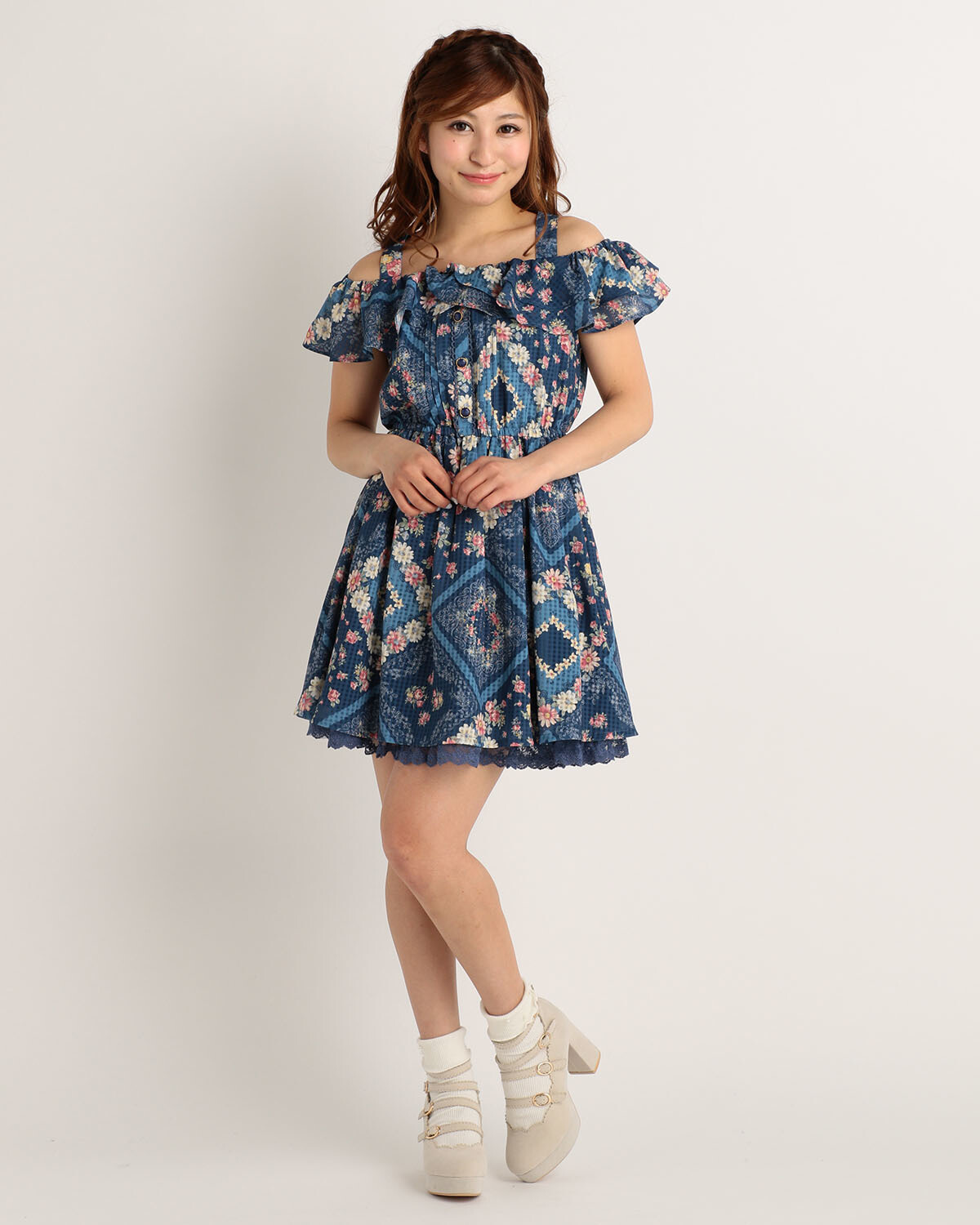 liz lisa brown dress
