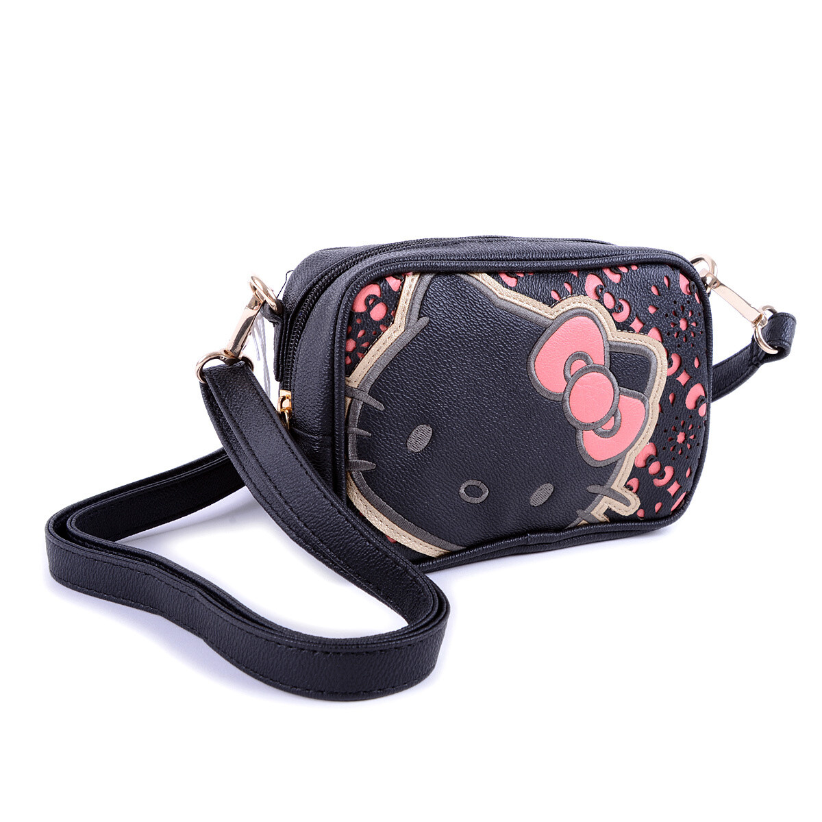 Hello Kitty Black & Gray Leopard Print Chain Crossbody Bag: Sanrio - Tokyo  Otaku Mode (TOM)