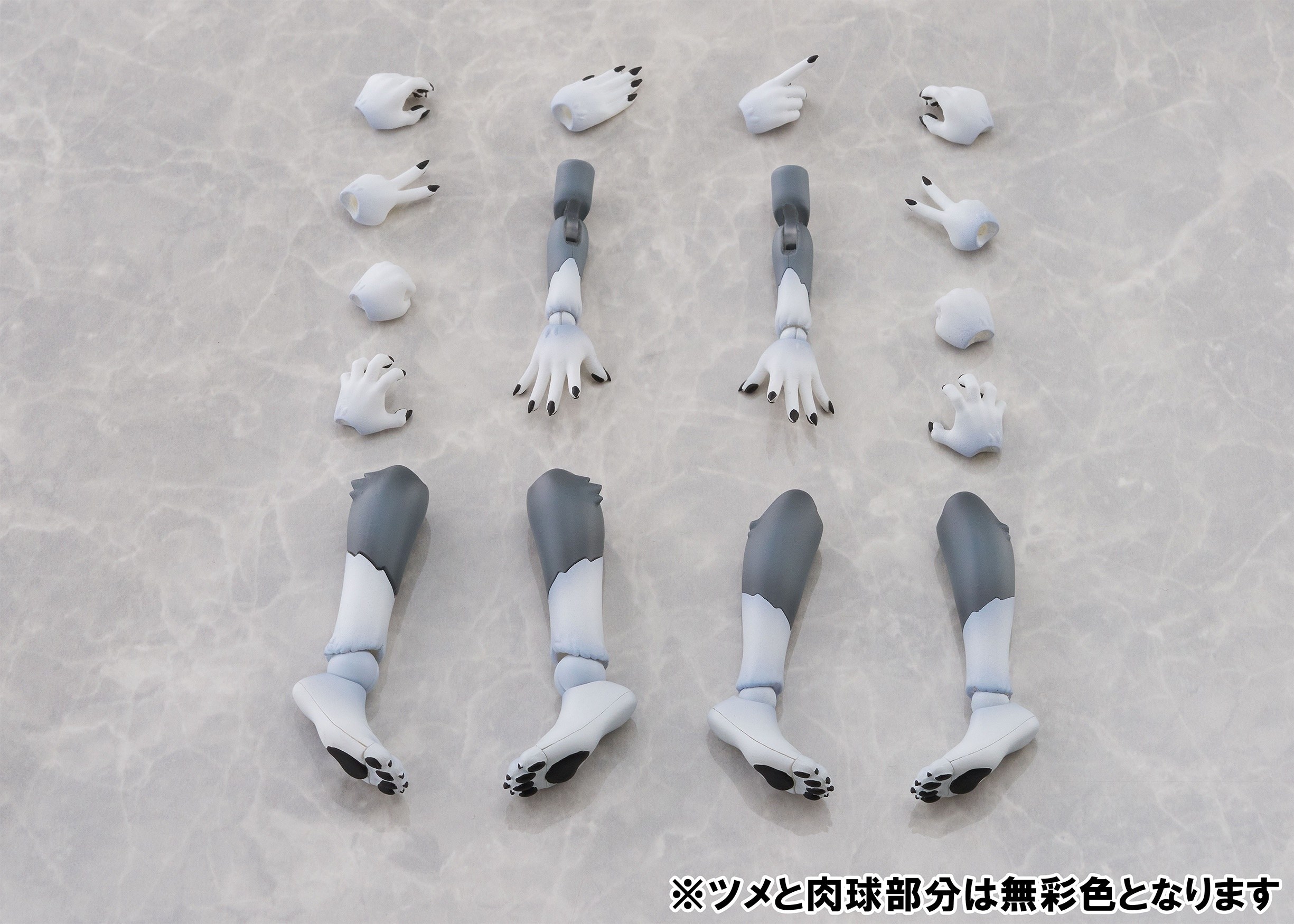 パーツ kowa mobs stage2 Kemopla KO-02RGW Arm & Leg Parts Set 01 (Gray Wolf Color): Aoshima