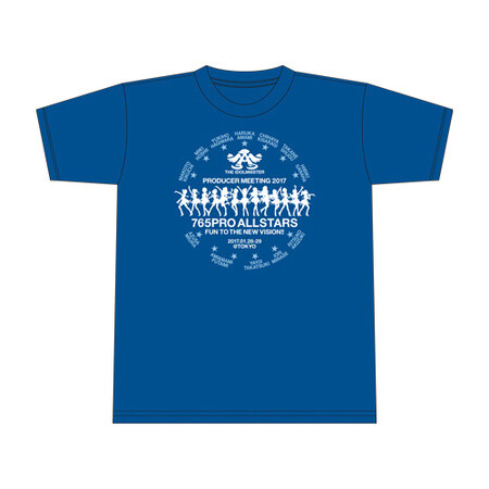 Idolm Ster Producer Meeting 17 Official T Shirt Blue Bandai Namco Entertainment Tokyo Otaku Mode