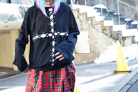 ACDC RAG Cross Lace Long Sleeve T-Shirt: ACDC RAG - Tokyo Otaku