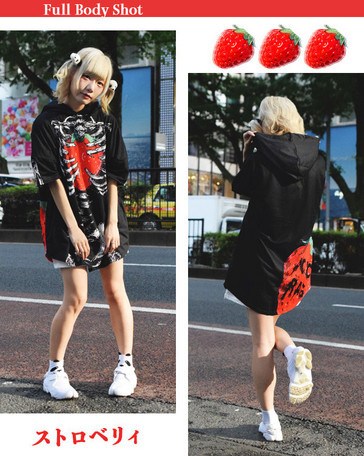 ACDC RAG Strawberry Short Sleeve Hoodie: ACDC RAG - Tokyo Otaku Mode (TOM)