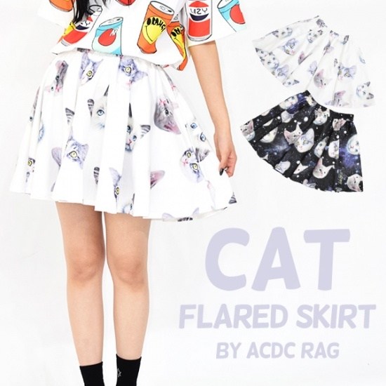 ACDC RAG Cat Flared Skirt - Tokyo Otaku Mode (TOM)