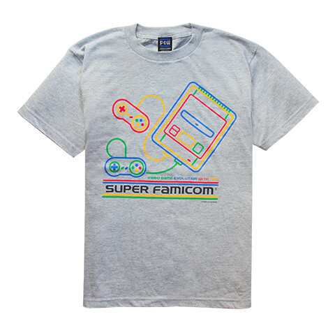 King of Games Super Famicom Gray T-Shirt w/ Collector's Box 