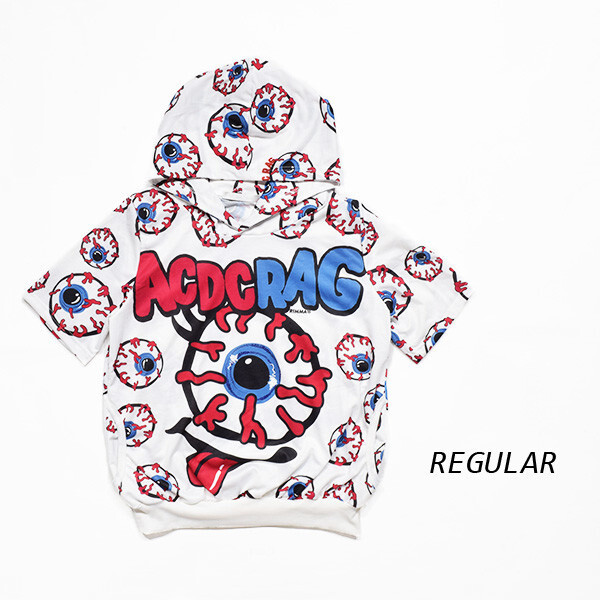 ACDC RAG Eyeball Short-Sleeve Hoodie: ACDC RAG - Tokyo Otaku Mode (TOM)