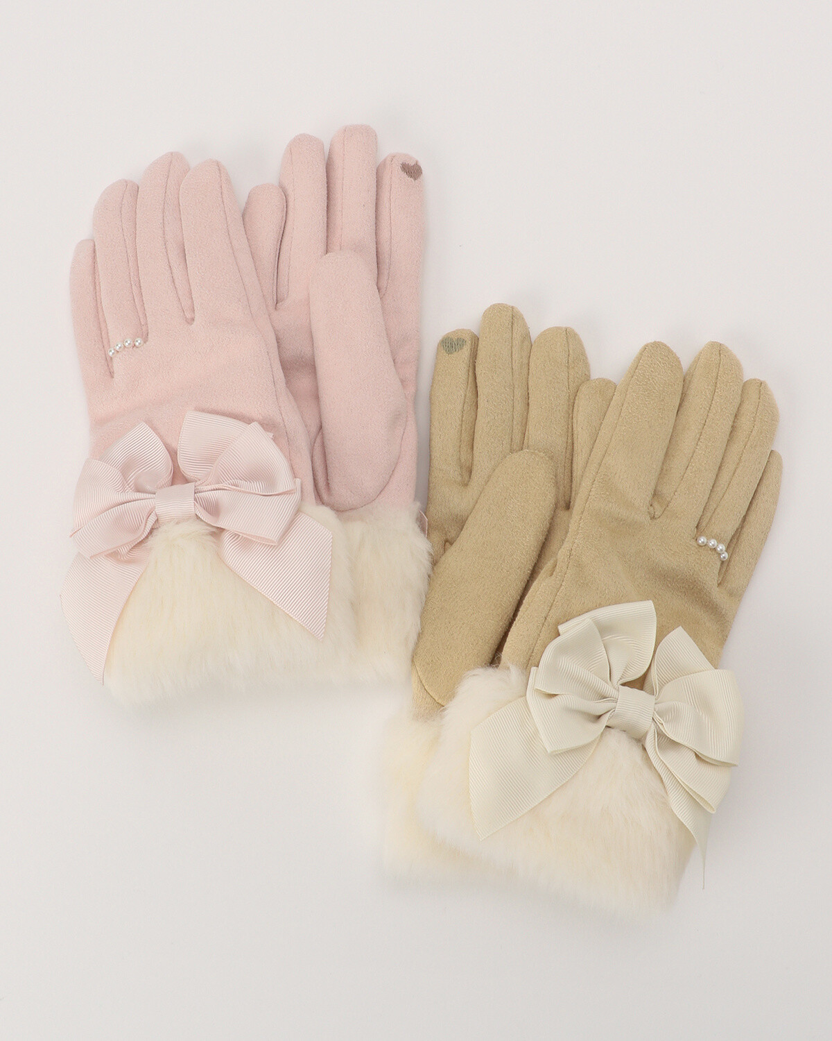 LIZ LISA Suede Ribbon Gloves