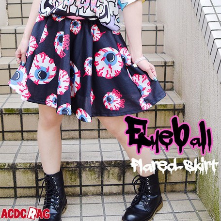 ACDC RAG Eyeball Flared Skirt - Tokyo Otaku Mode (TOM)
