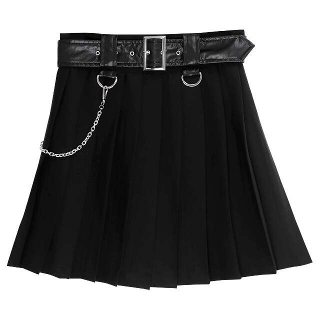 LISTEN FLAVOR Chain Belt Pleated Skirt: Listen Flavor - Tokyo Otaku ...