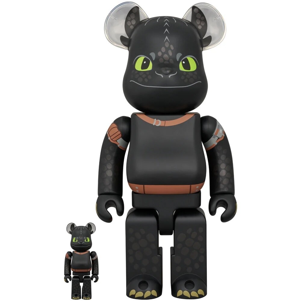 MEDICOM TOY - BE@RBRICK TOOTHLESS 100％ & 400％ BE@RBRICK DreamWorks Dragons Toothless 100％ & 400％ - Tokyo