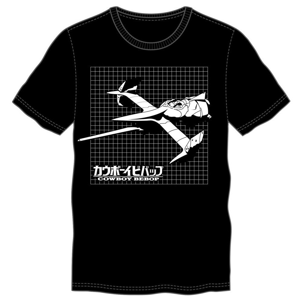 Cowboy Bebop Grid Men's Black T-Shirt - Tokyo Otaku Mode (TOM)