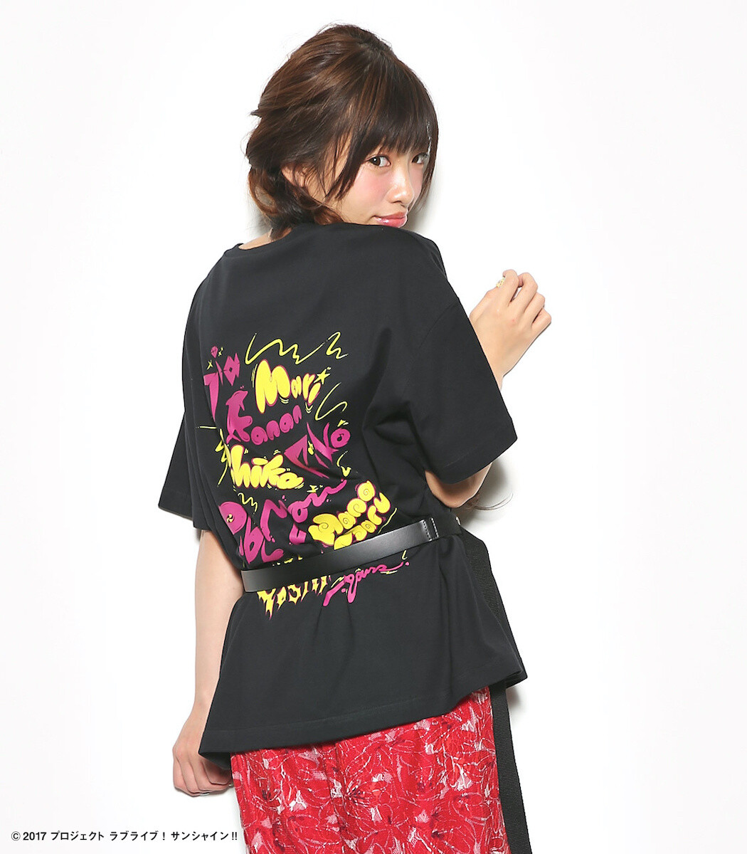 Love Live! Aqours Members Black T-Shirt: Baroque Japan - Tokyo Otaku ...