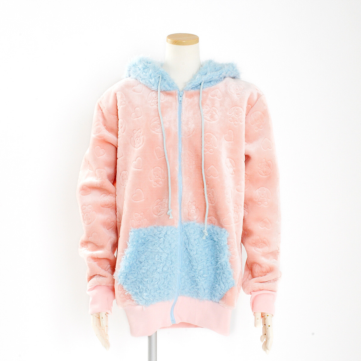 fluffy hoodie pink