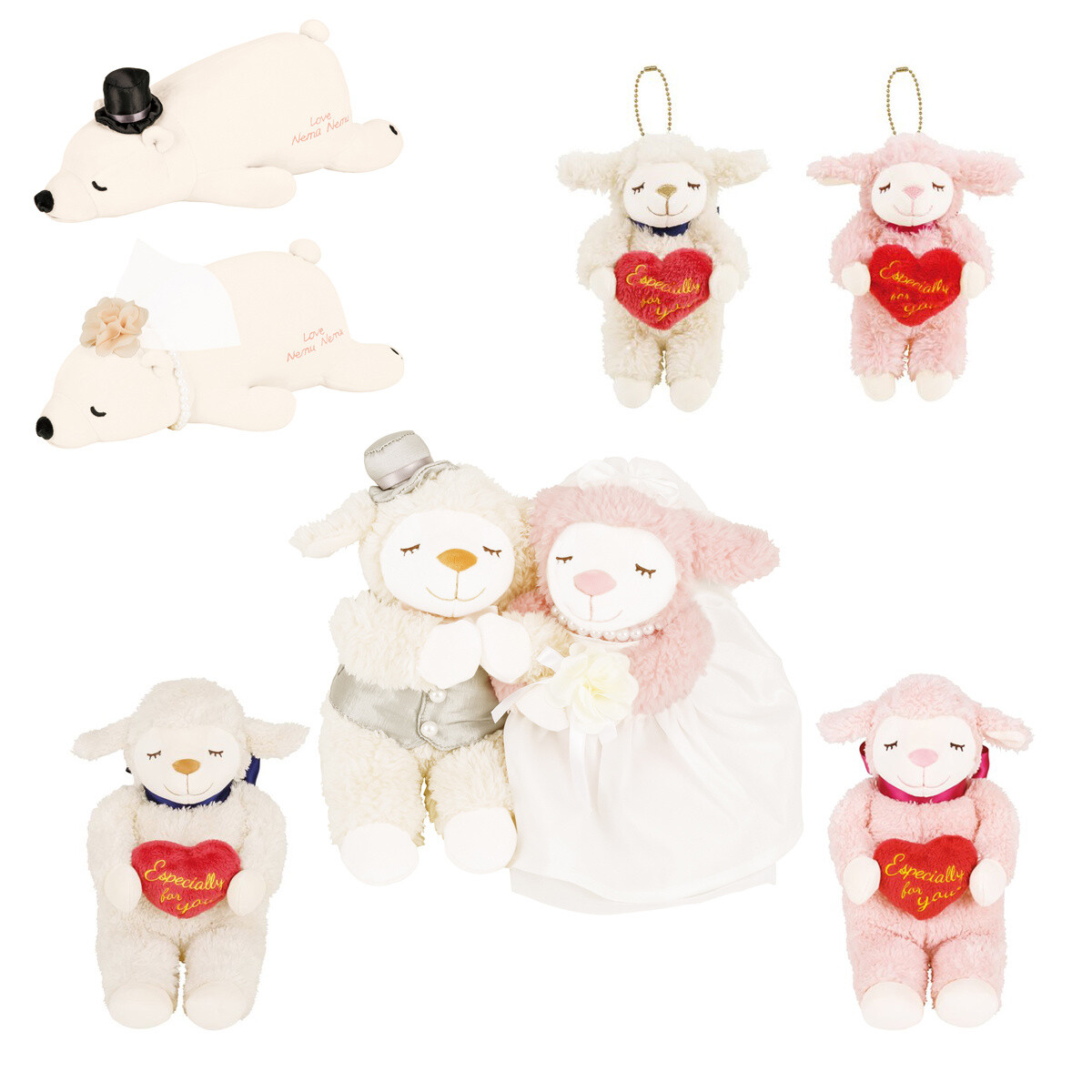 peach wedding plush