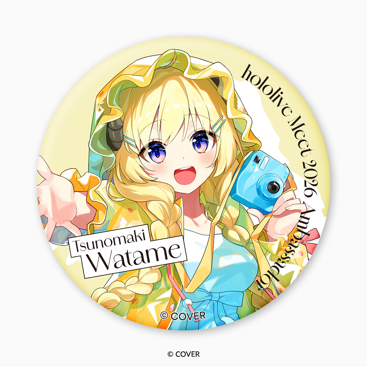 hololive Meet 2026 Holographic Tin Badge Tsunomaki Watame 100% OFF