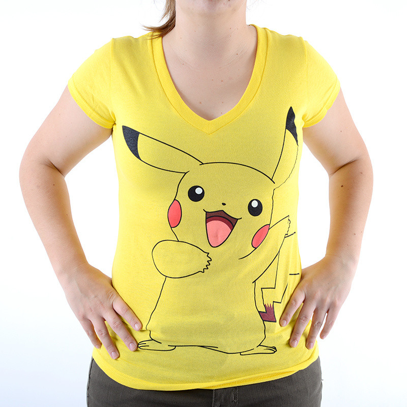 Pokémon Pikachu Juniors' Yellow V-Neck T-Shirt: Nintendo - Tokyo Otaku Mode  (TOM)
