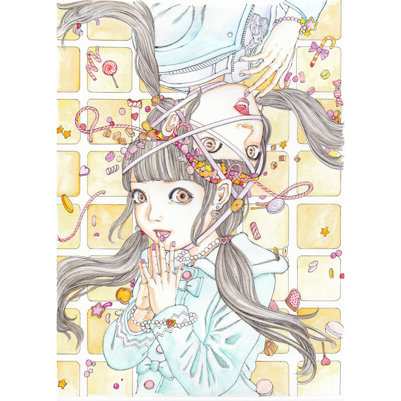 日本画 フーイーヤオ Original Fuji, Meguro, from the series “One