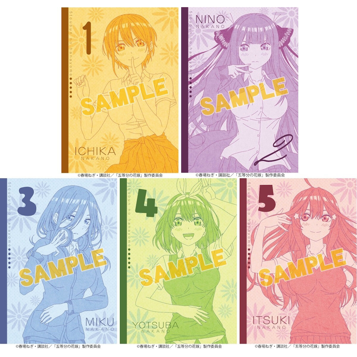 The Quintessential Quintuplets Characters Paint By Numbers 