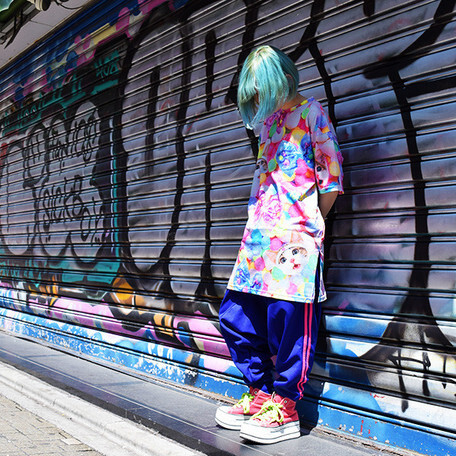 ACDC RAG Name Neko Candy Pattern T-Shirt Dress: ACDC RAG - Tokyo Otaku ...